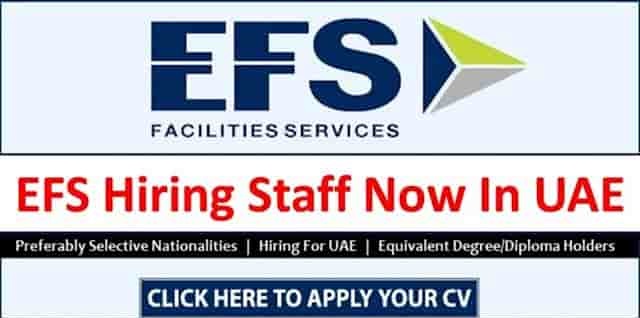 EFS Facilities Services Careers Walk in Interview in Dubai 1 EFS Facilities Services careers Jobs In Dubai